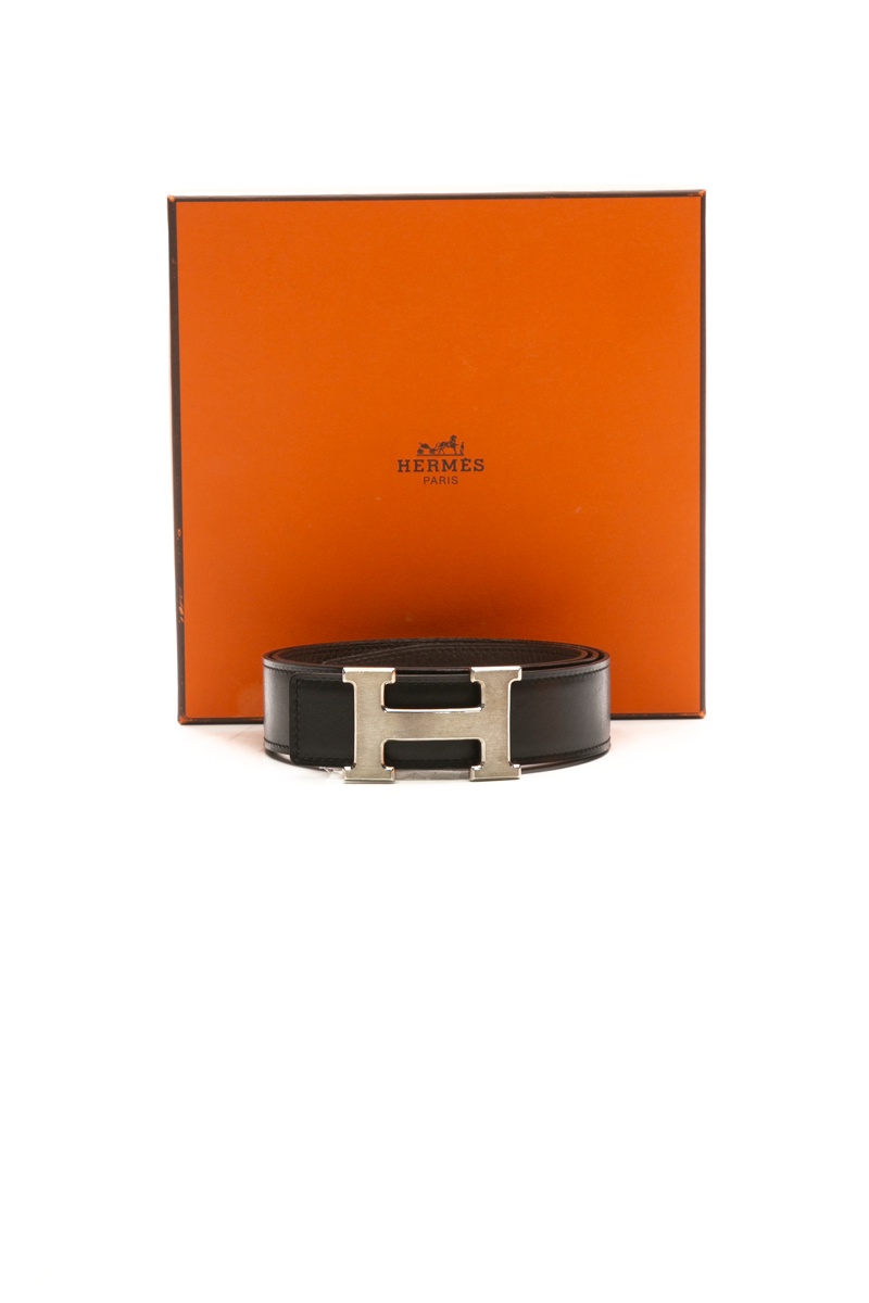 Vintage Constance H 32mm Reversible Belt - Size 85