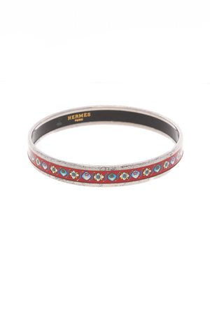Hermes-Floral-Narrow-Bangle-Bracelet-295546