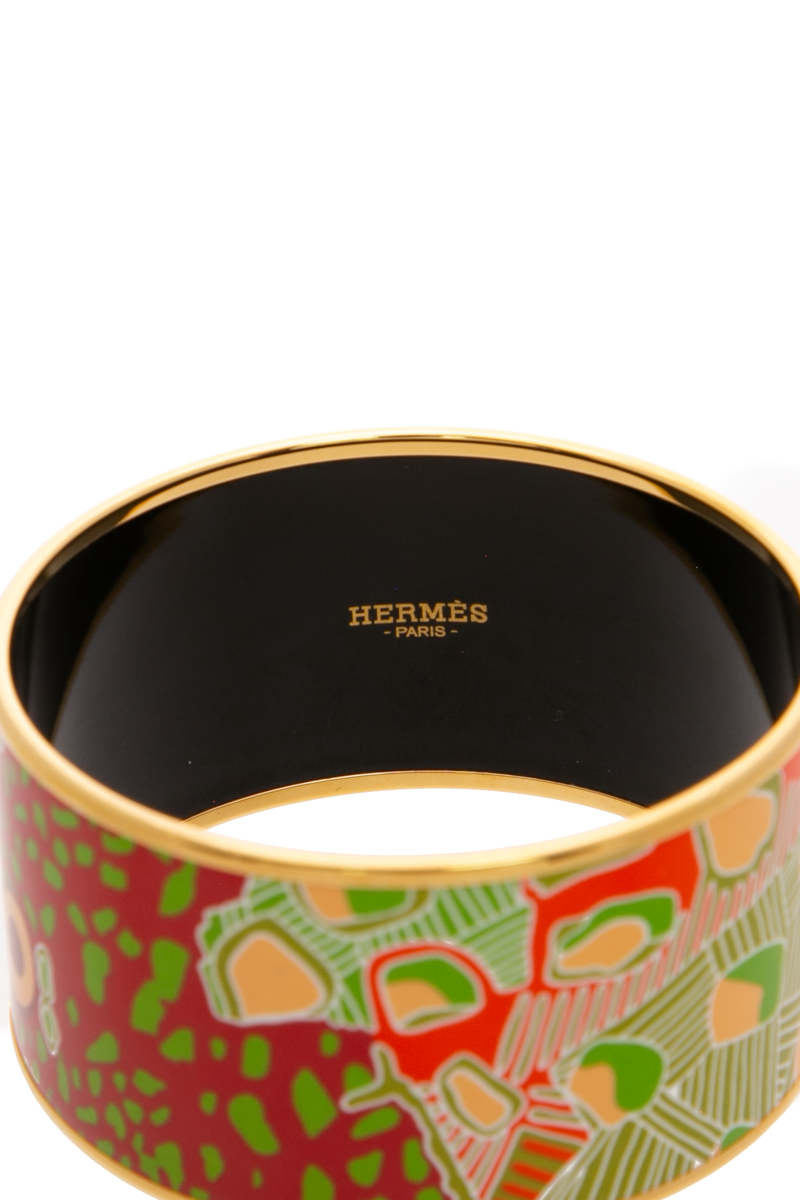 Enamel Wide Bangle Bracelet