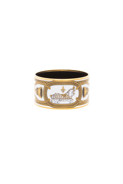 Hermes Enamel Wide Bangle Bracelet - Couture USA