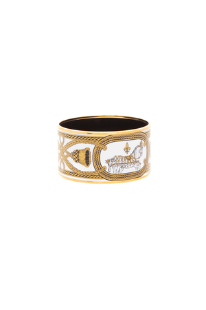 Enamel Wide Bangle Bracelet
