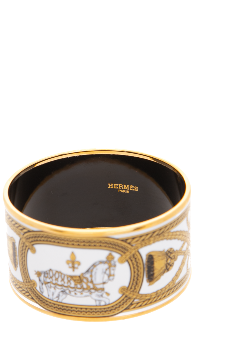 Enamel Wide Bangle Bracelet