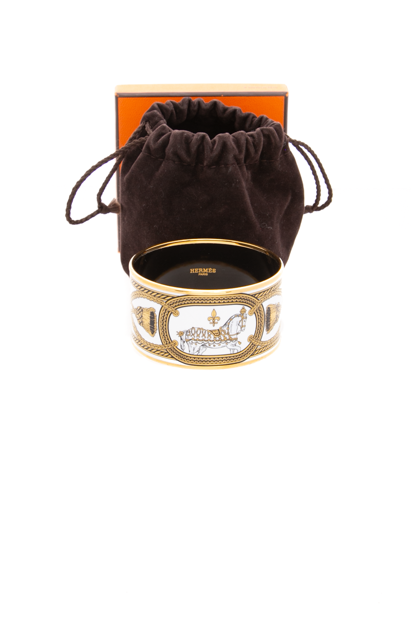 Enamel Wide Bangle Bracelet