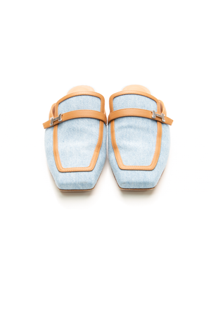 Denim Groupie Mules - Size 36