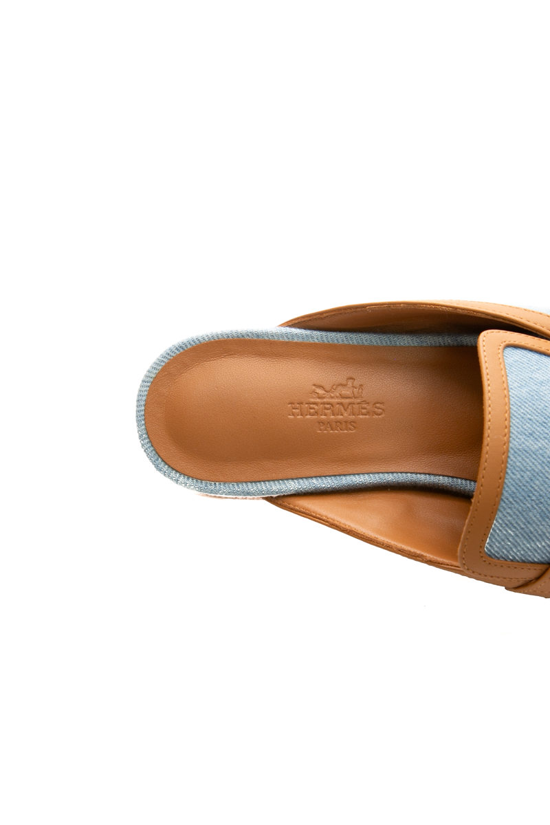 Denim Groupie Mules - Size 36