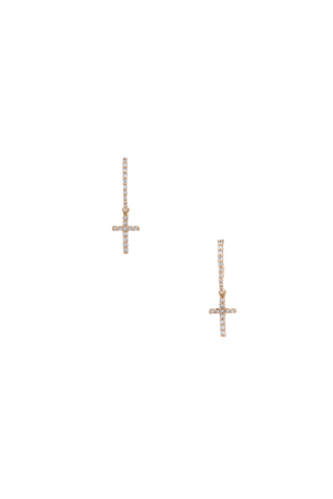 Lana-Flawless-Dangle-Cross-Huggie- Earrings-297077