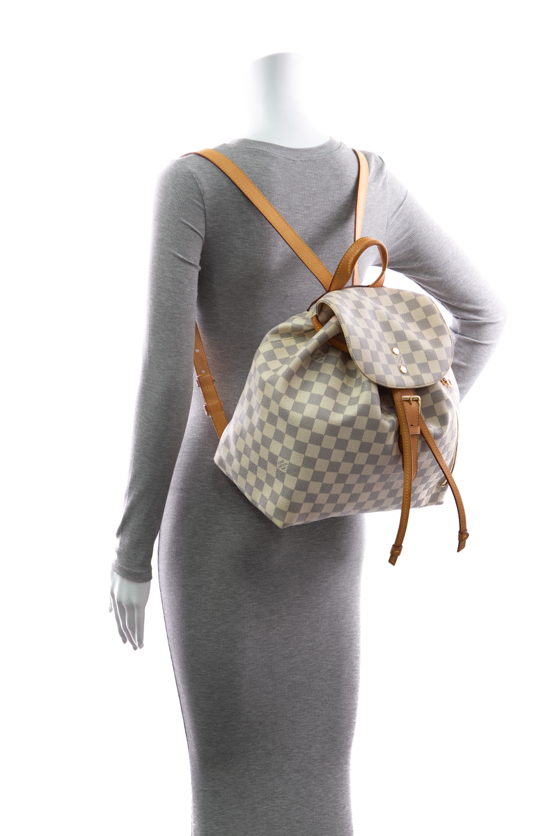 louis vuitton backpack sperone Damier Azur | myGemma The sperone backpack looks cool and summery in damier azur canvas Louis Vuitton Sperone BB Backpack