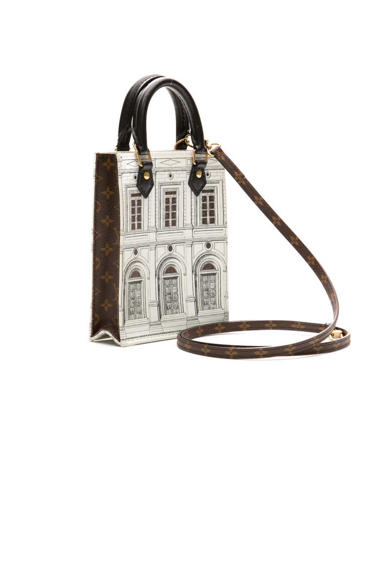 x Fornasetti Architettura Petit Sac Plat