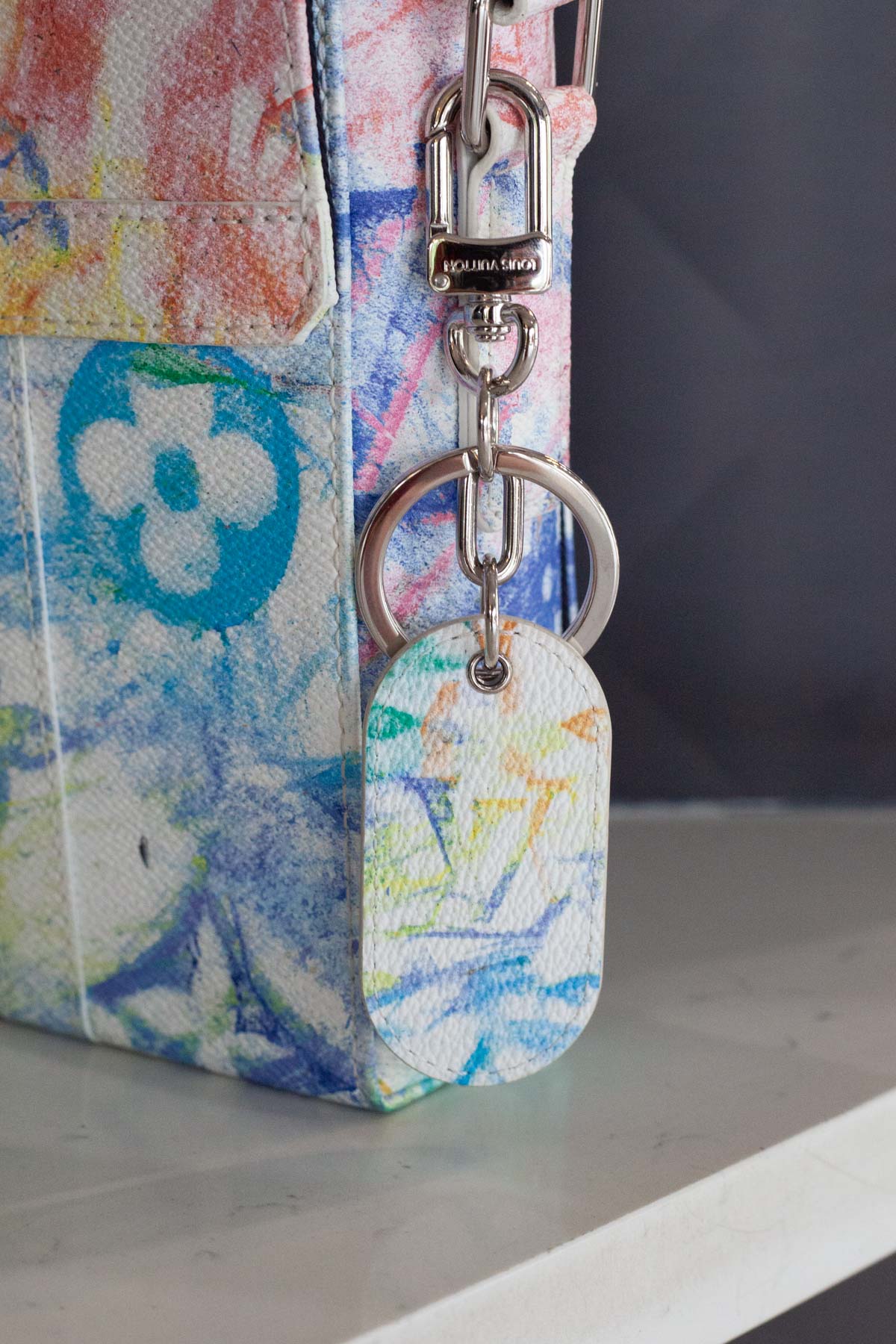 Pastel Monogram Bag Charm