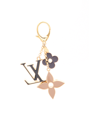 Fleur De Monogram Bag Charm