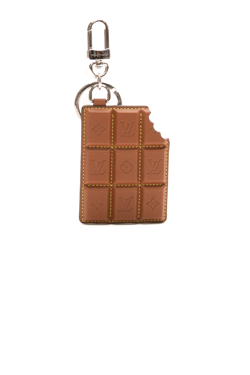 Louis Vuitton♡ ブラウンレザー ストラップ Louis Vuitton LV Chocolate Bar Key Holder and Bag Charm - Couture USA
