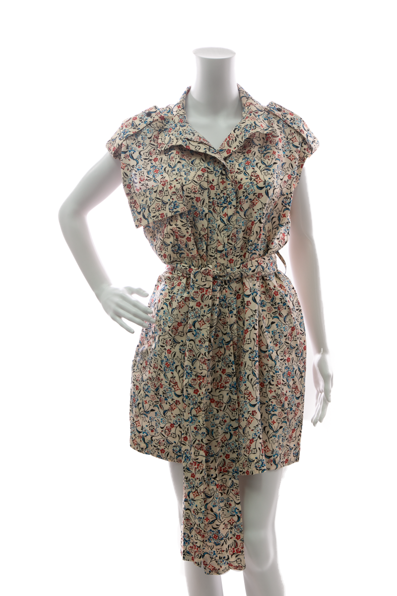 Louis Vuitton Floral Shirt Dress - Size 38 - Couture USA