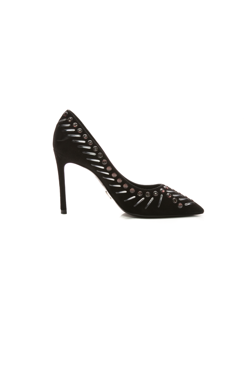 Embellished Pointed Pumps - Size 36