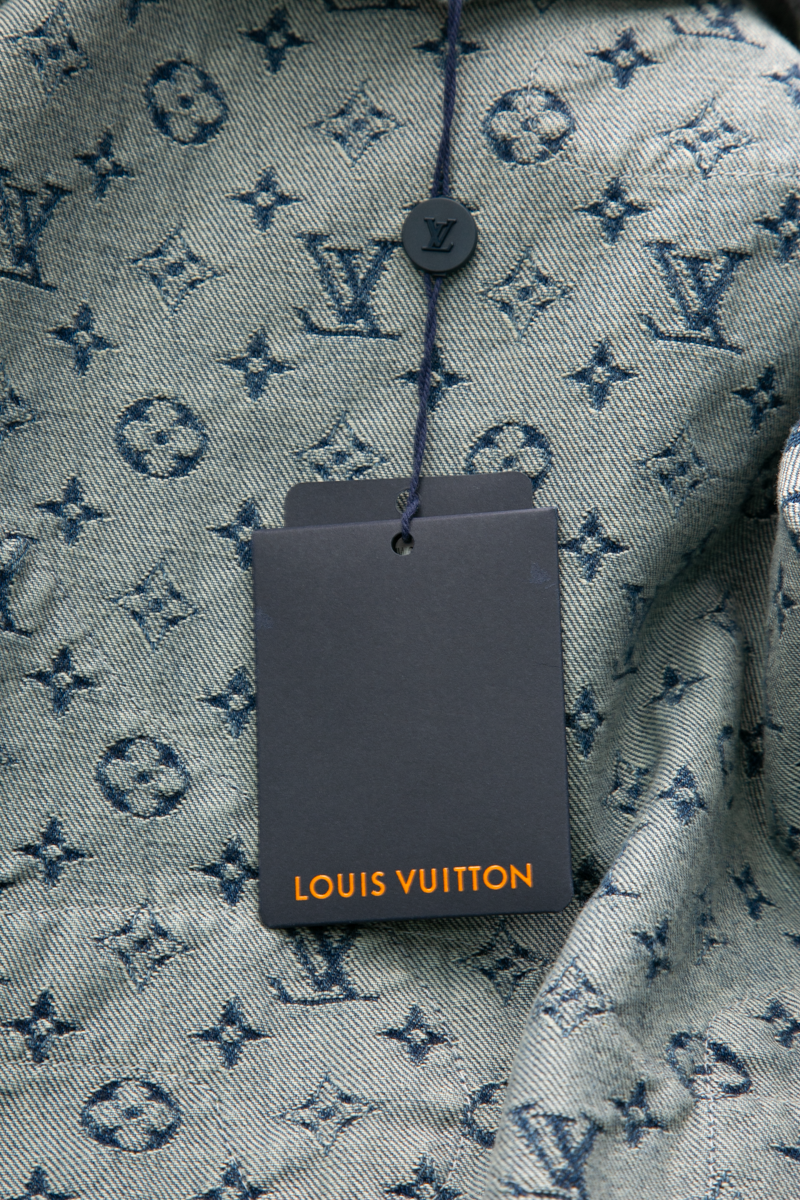 Monogram Patchwork Denim Hoodie - Size 48