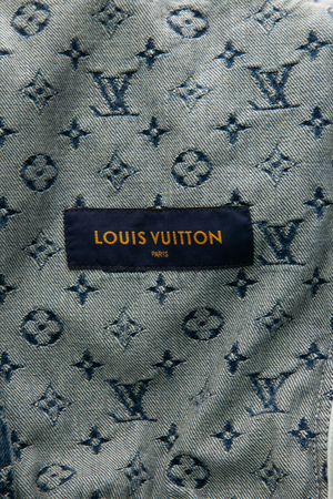 Monogram Patchwork Denim Hoodie - Size 48