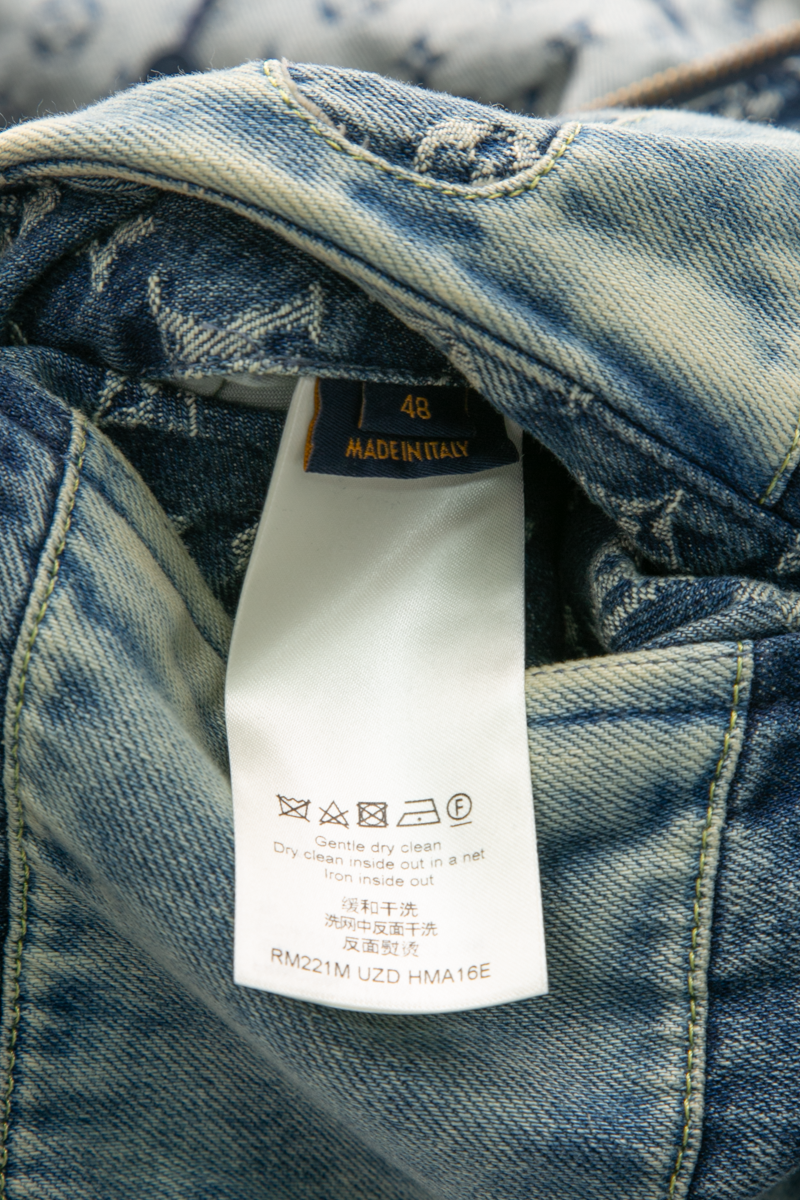 Monogram Patchwork Denim Hoodie - Size 48