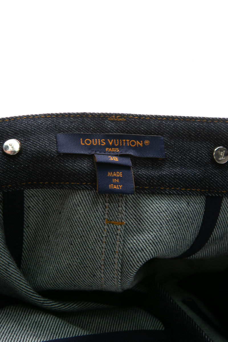 Denim Stitch Detail Zip Jeans - Size 38