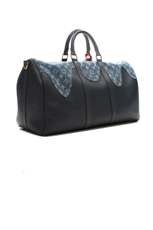 Denim Drip Keepall 50 Bag