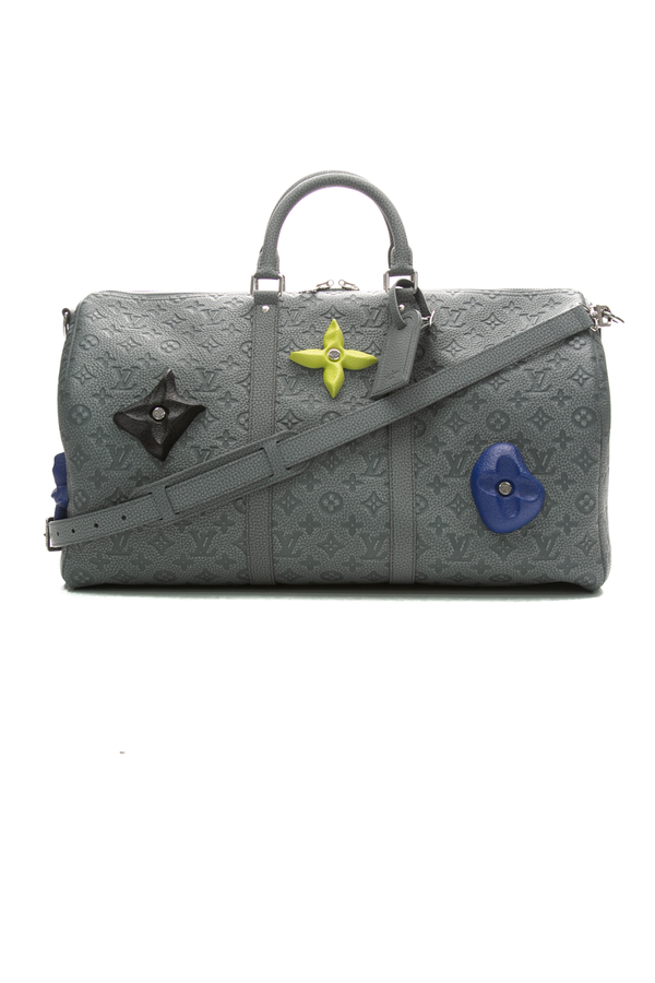 Louis Vuitton グレー ケース Louis Vuitton Taigarama Pochette Voyage MM Silver Hardware, 2022
