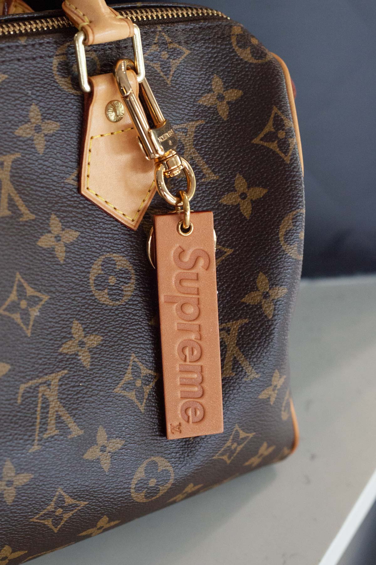 Louis Vuitton x Supreme Box Logo Keychain
