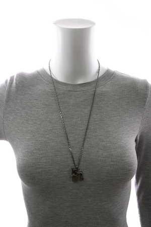 Arc De Triomphe Initial Pendent Necklace