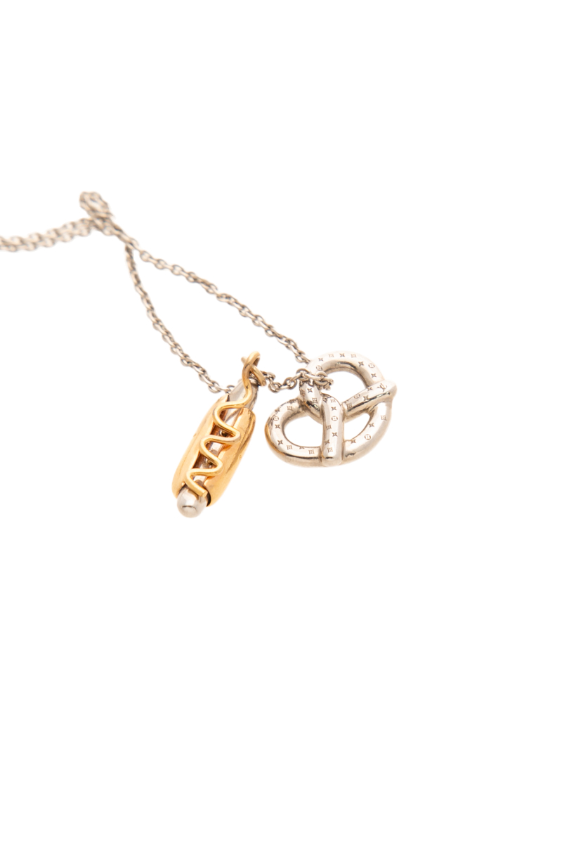 Hot Dog Pretzel Necklace