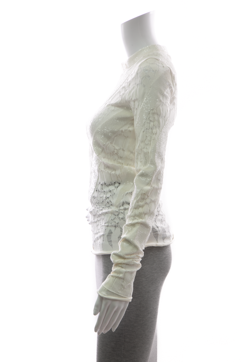 Texture Sequin Long Sleeve Top - Size Medium