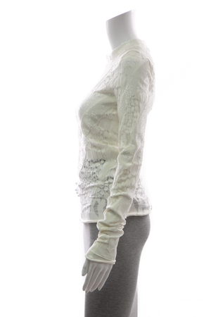 Texture Sequin Long Sleeve Top - Size Medium