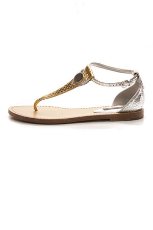Louis-Vuitton-Metallic-Thong-Sandals- Size-36.5-295352