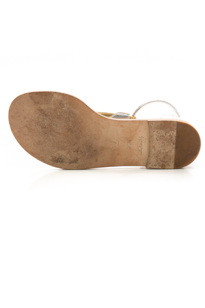 Metallic Thong Sandals - Size 36.5