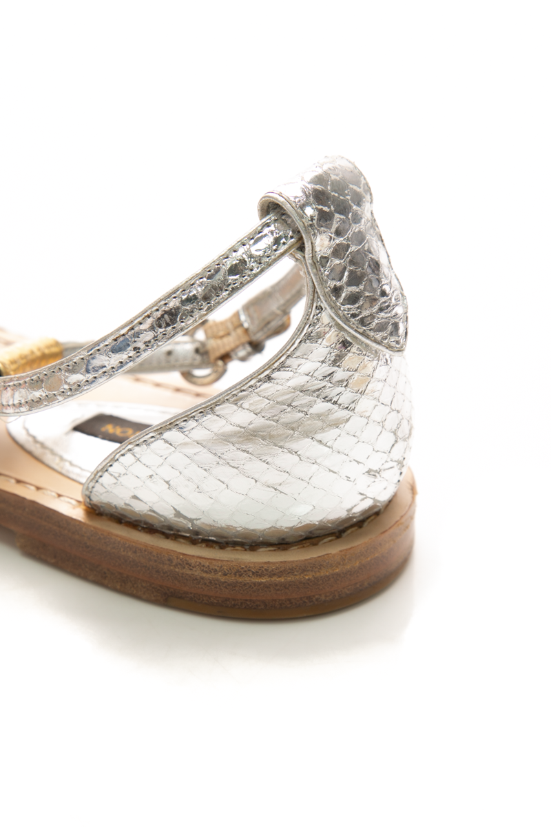 Metallic Thong Sandals - Size 36.5