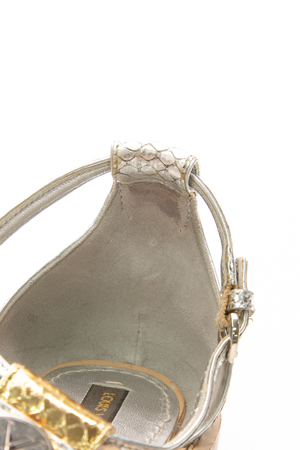 Metallic Thong Sandals - Size 36.5