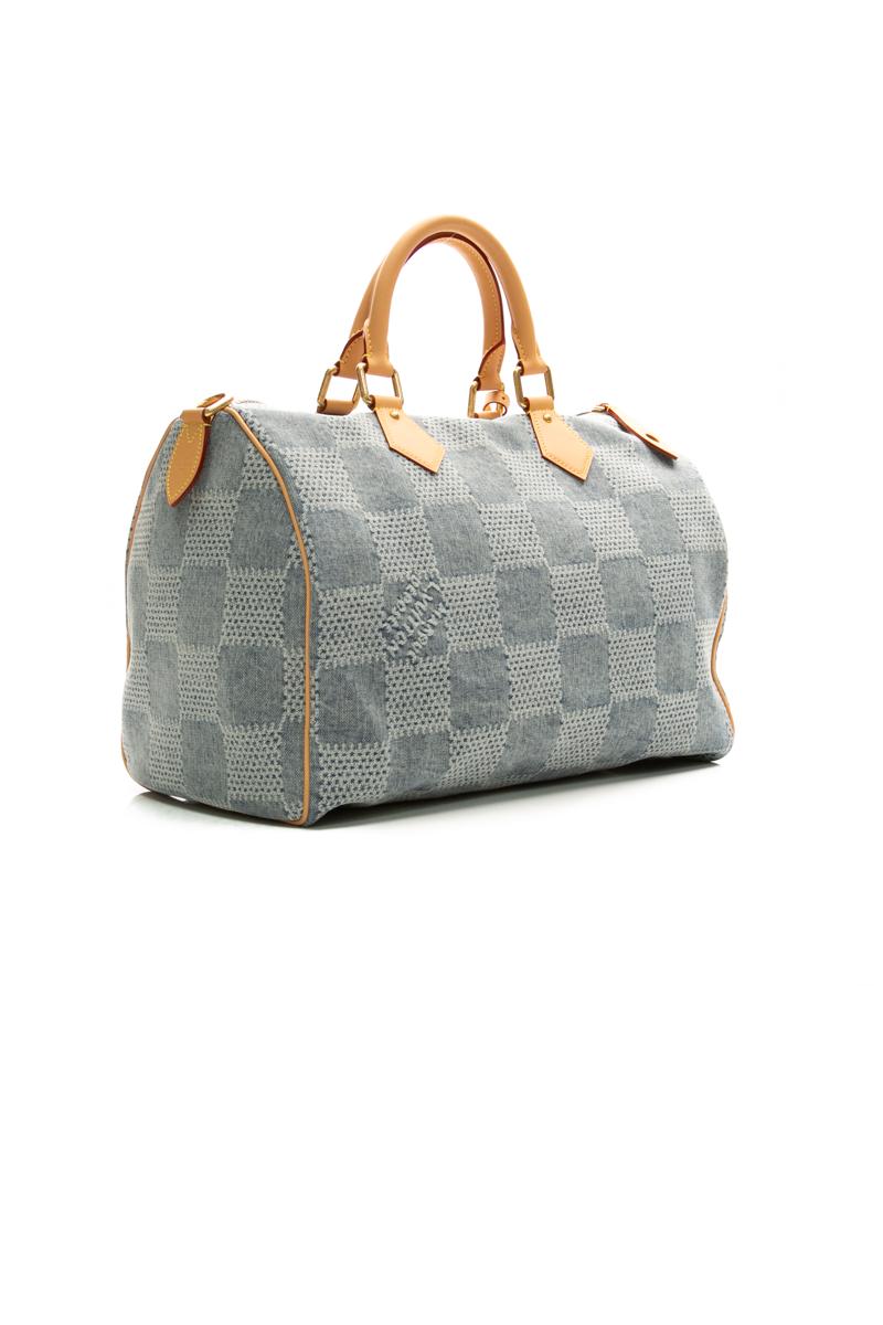 Damier Denim 3D Speedy Bandouliere 40 Bag