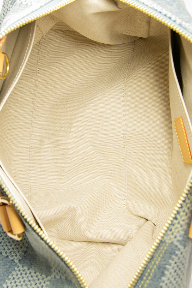 Damier Denim 3D Speedy Bandouliere 40 Bag