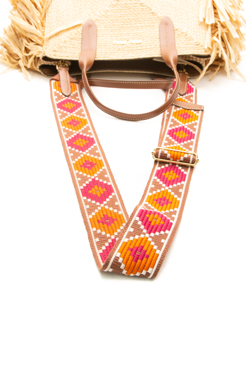 Straw Fringe Shoulder Bag