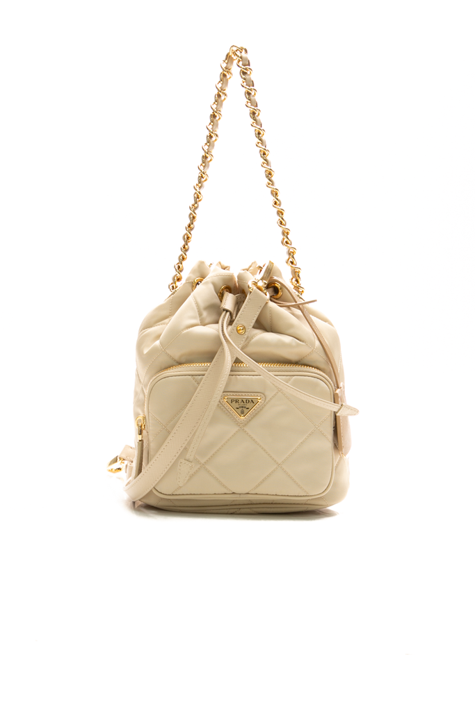 PRADA サテンビジューバッグ Prada Re-Nylon Quilted Duet Bucket Bag - Couture USA