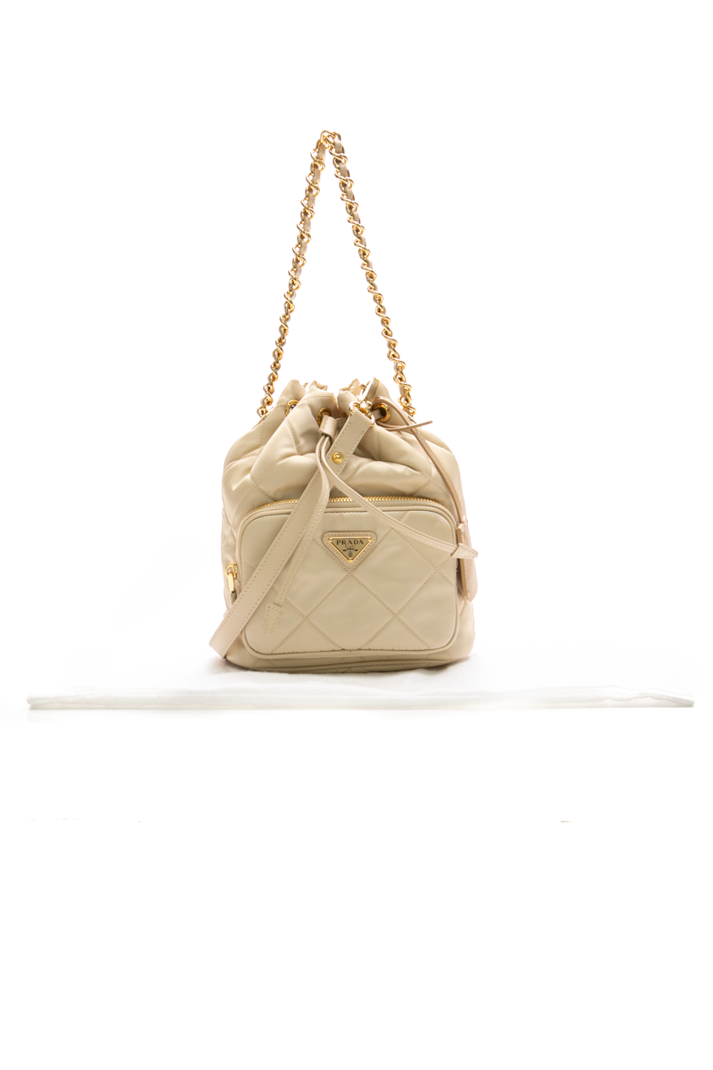 Re-Nylon Quilted Duet Bucket Bag