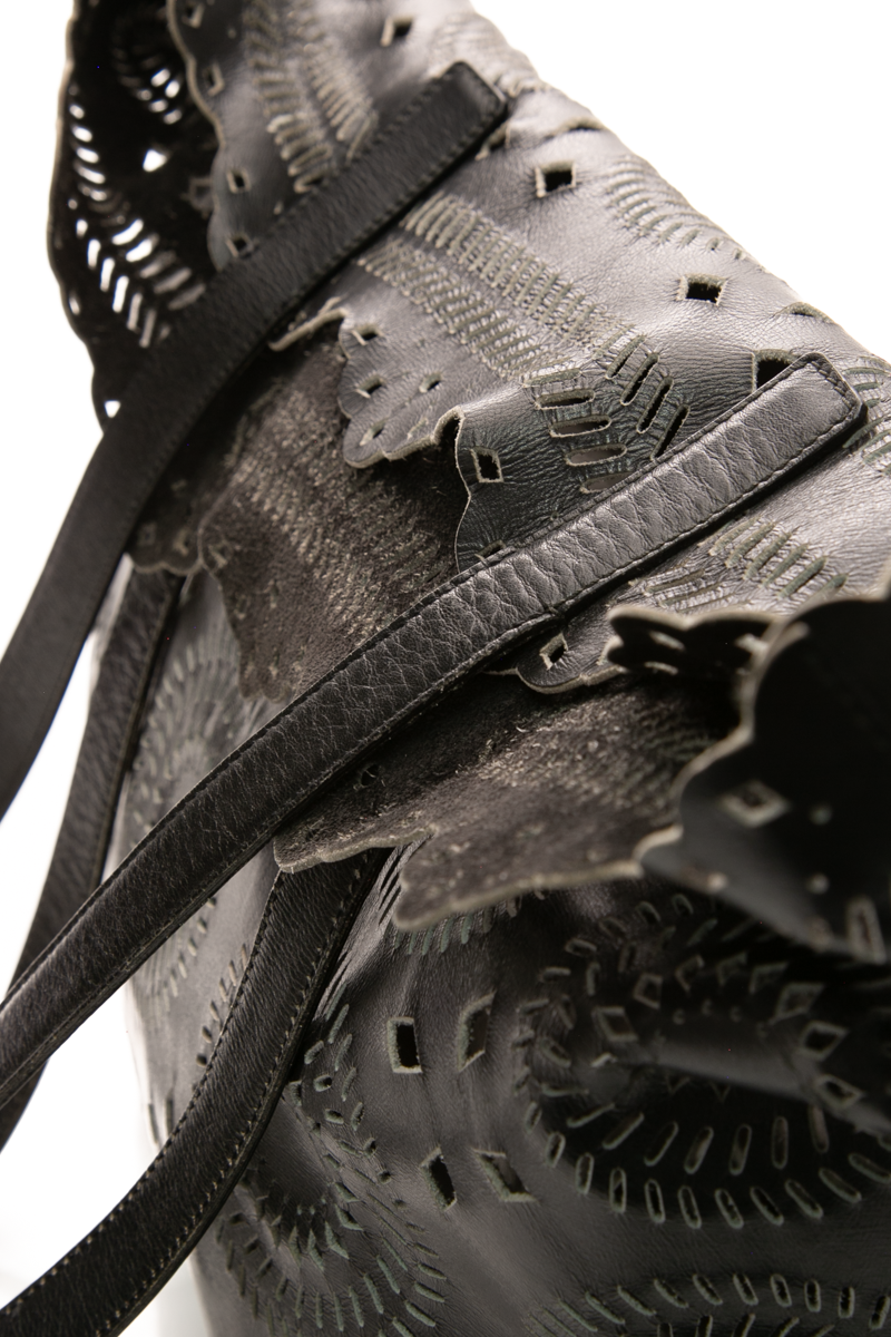 City Calf Laser Cut Tote