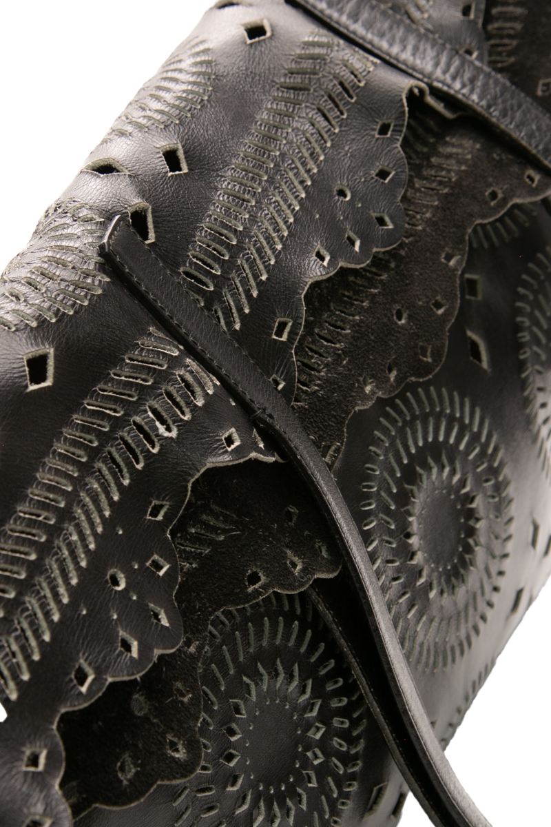 City Calf Laser Cut Tote