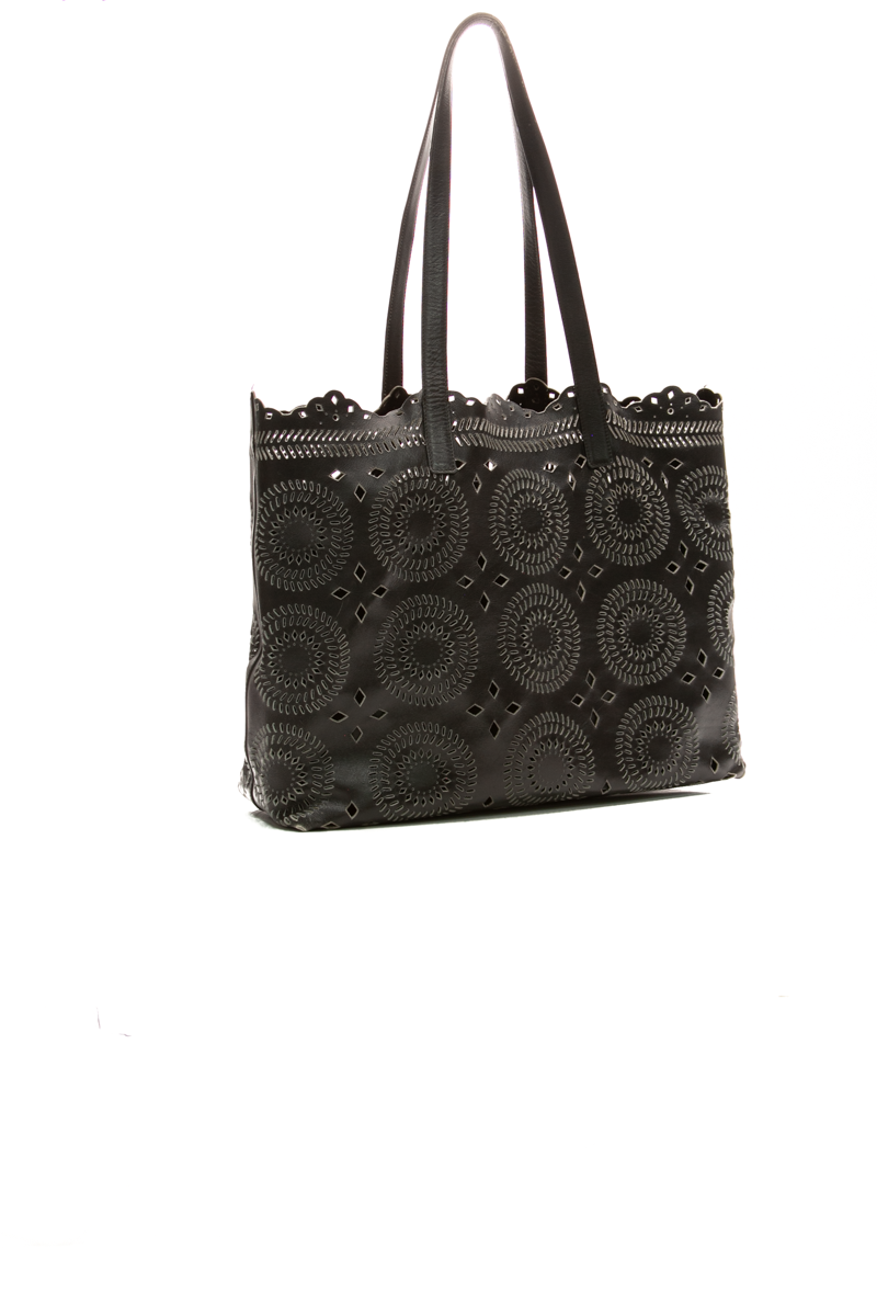 City Calf Laser Cut Tote