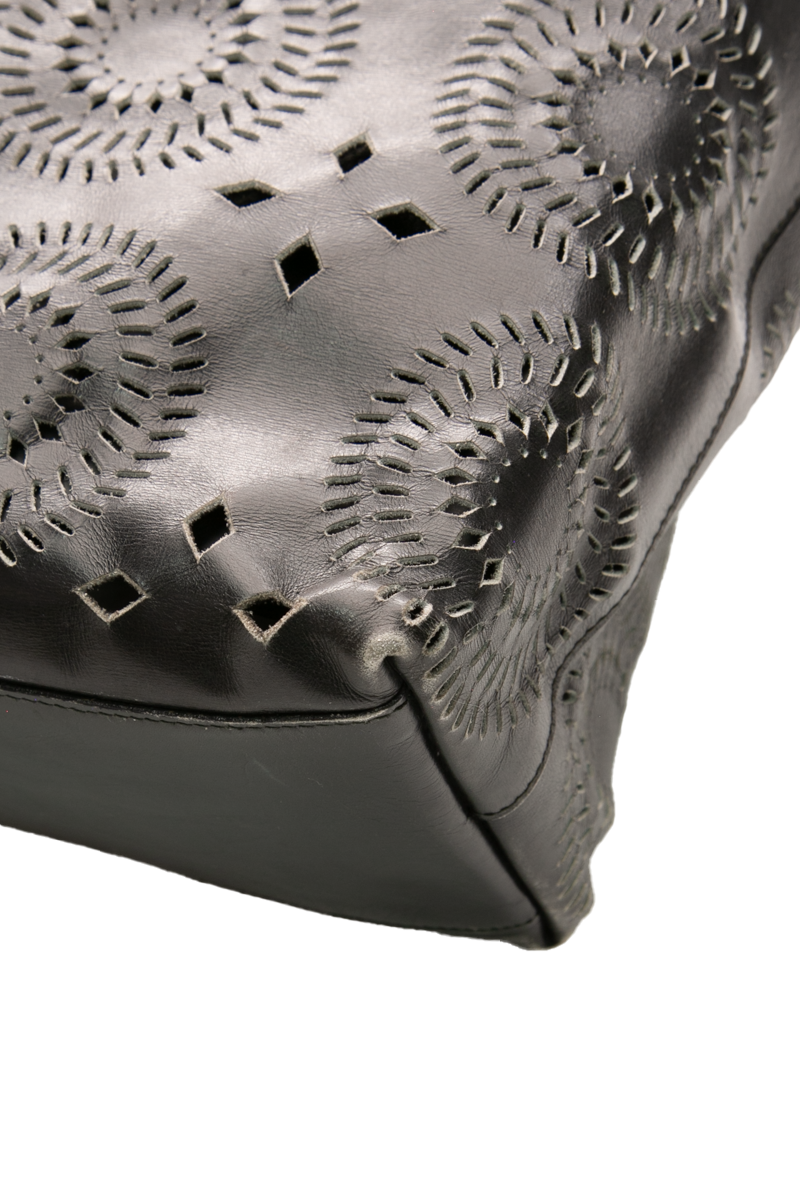 City Calf Laser Cut Tote