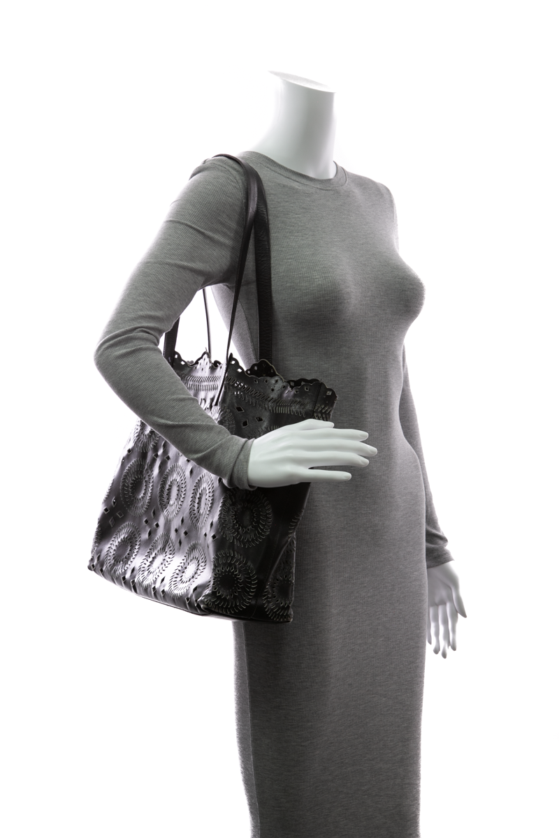 City Calf Laser Cut Tote