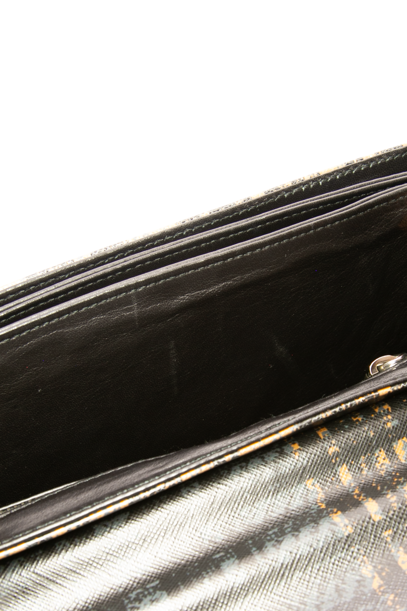 Saffiano Tartan Flap Bag