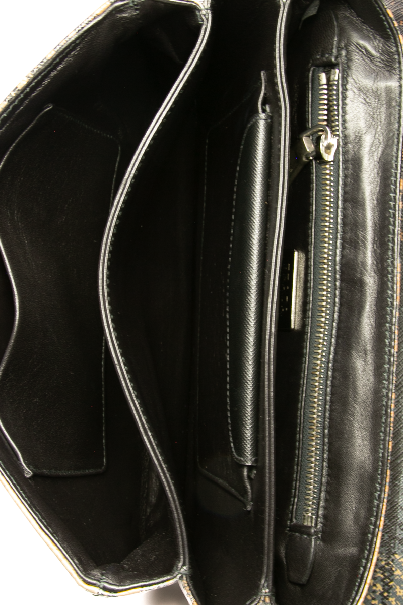 Saffiano Tartan Flap Bag