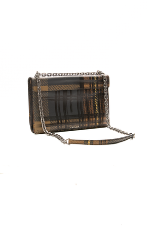 Saffiano Tartan Flap Bag