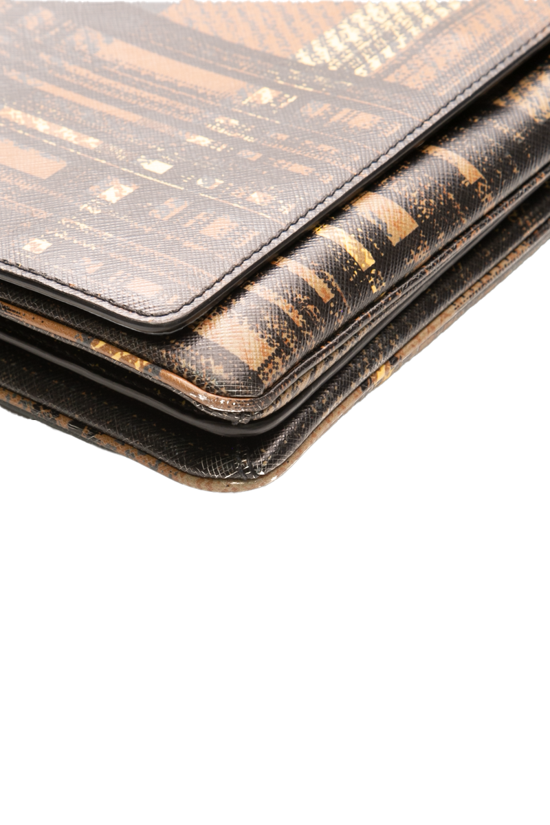 Saffiano Tartan Flap Bag