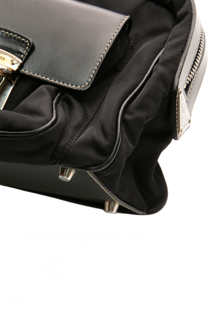 Buckle Top Handle Bag