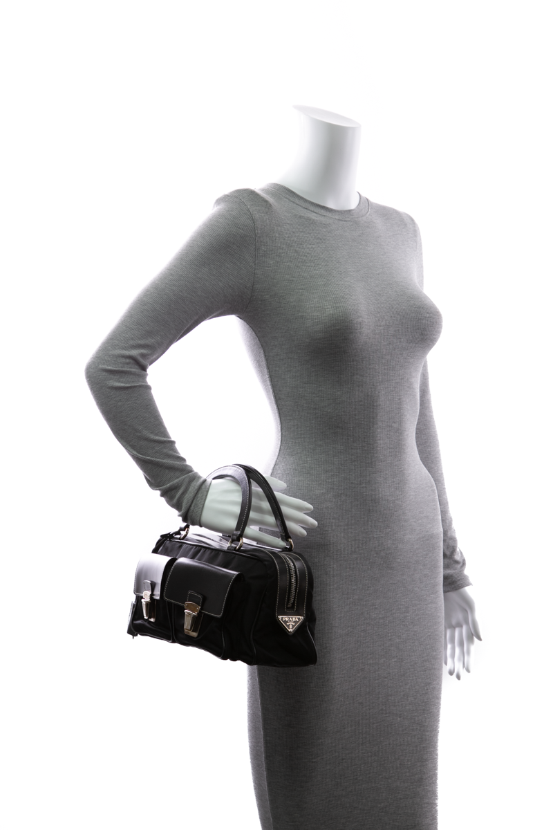 Buckle Top Handle Bag