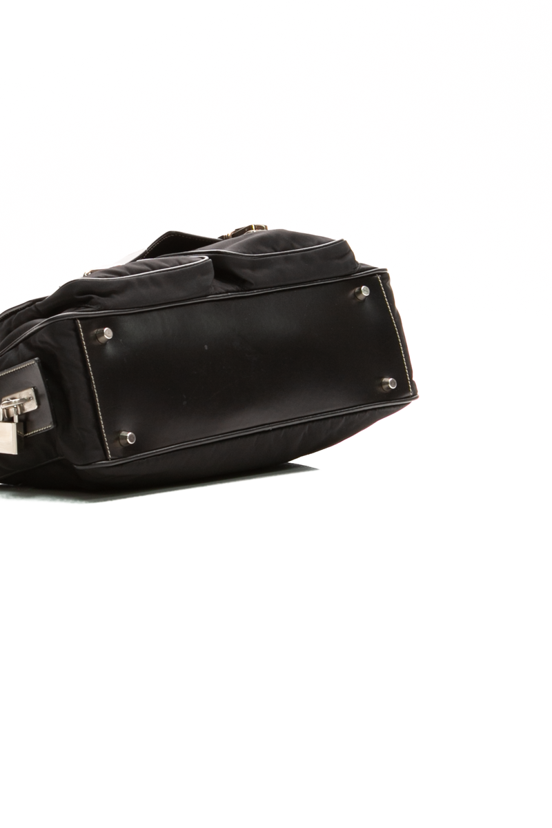 Buckle Top Handle Bag