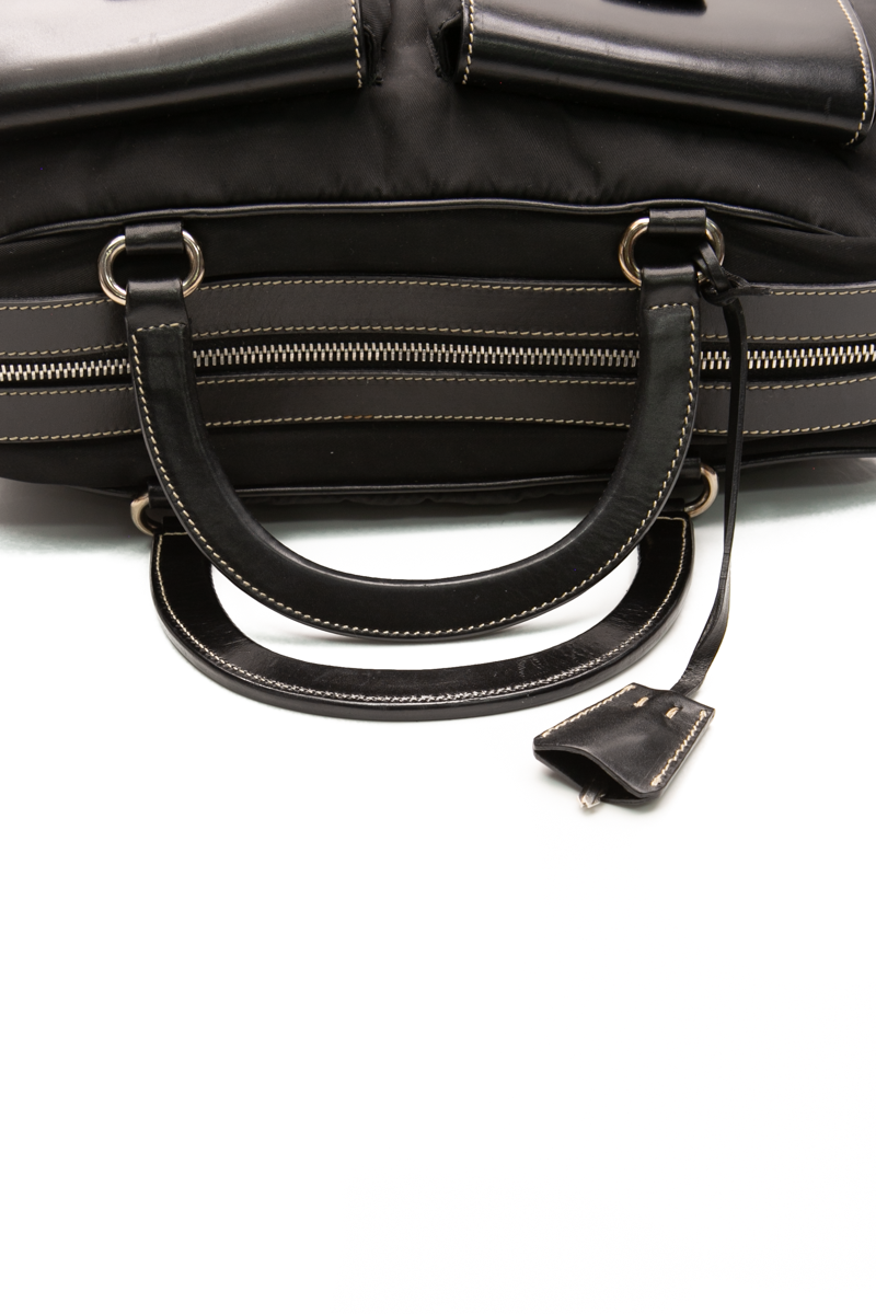 Buckle Top Handle Bag